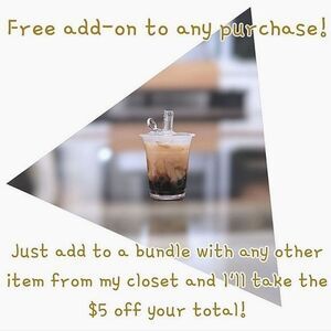 Little milk tea boba charm pendant